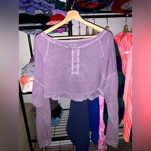 Aeropostale Boyfriend Super Cropped Long Sleeve